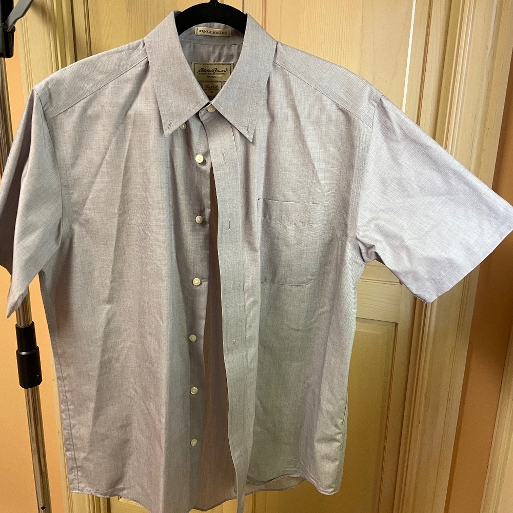 Eddie Bauer Button Down, Grey, Size Medium - image 1